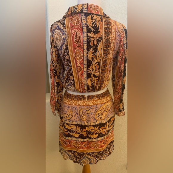 Rachel Zoe Paisley Skirt and Blouse set - Picture 2 of 4